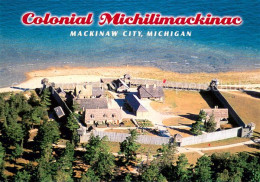 73745510 Mackinaw_City_Michigan Fliegeraufnahme Colonial Michilimackinac - Altri & Non Classificati