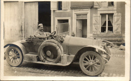 CP Carte Photo D'époque Photographie Vintage Militaire Automobile  - Cars