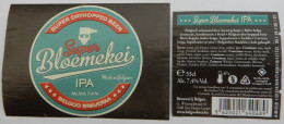 Bier Etiket (7h6), étiquette De Bière, Beer Label, Bloemekei Super IPA Brouwerij Belgoo - Bière