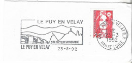 FRANCE. POSTMARK. LE PUY EN VELAY. BRIDGE. 1992 - 1961-....