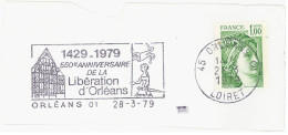 FRANCE. POSTMARK. 550th ANNIVERSARY OF THE LIBERATION OF ORLEANS. 1979 - 1961-....