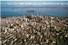 73744604 San_Francisco_California Aerial View Of Downtown With Bay Bridge And Ea - Sonstige & Ohne Zuordnung