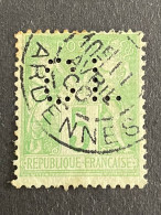 FRANCE C N° 102 Type Sage CL 215 Indice 6 Perforé Perforés Perfins Perfin Superbe ! - Sonstige & Ohne Zuordnung