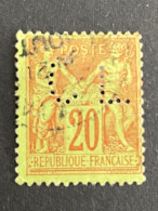 FRANCE C N° 96 Sage CL 218 Perforé Perforés Perfins Perfin Superbe - Altri & Non Classificati