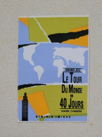 Autocollant Vintage Amiens / Tour Perret / Le Tour Du Monde En 40 Jours - Stickers