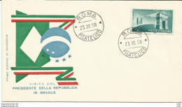 Amicizia Italo Brasiliana N. 837 Su Busta FDC Venetia Club Venezia - FDC