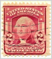 US George Washington 2 Cent Red Stamp 1902-1903 Used V1 - Oblitérés