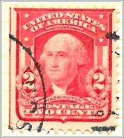 US George Washington 2 Cent Red Stamp 1902-1903 Used V1 - Used Stamps