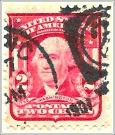 US George Washington 2 Cent Red Stamp 1902-1903 Used V1 - Gebruikt