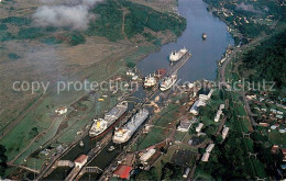 73714646 USA Fliegeraufnahme 5 Vessels At Pedro Miguel Locks USA - Andere & Zonder Classificatie