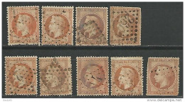 LOT DE 9 NAPOLEON N° 31  OBL  2 ème CHOIX - 1863-1870 Napoléon III Lauré