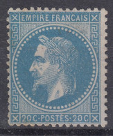 TIMBRE FRANCE EMPIRE LAURE 20c BLEU N° 29B NEUF SANS GOMME - COTE 100 € - A VOIR - 1863-1870 Napoleon III With Laurels