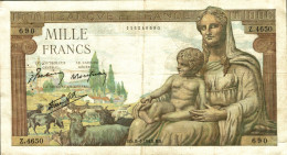 N82 - Billet De 1000 Francs - DÉESSE DEMETER - 1943 - 1 000 F 1942-1943 ''Déesse Déméter''