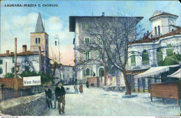 Aq275 Cartolina  Laurana Piazza S.giorgio 1932 Istria - Otros & Sin Clasificación