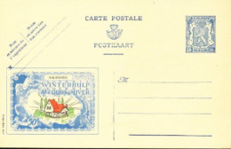 BELGIUM PPS 50C BLUE "SCEAU D'ETAT" SBEP PUBLIBEL 542A WINTERHULP SECOUR D'HIVER FN UNUSED - Werbepostkarten