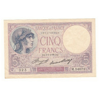 5 FRANCS VIOLET 04-05-1933 SUP Fayette 3.17 - 5 F 1917-1940 ''Violet''