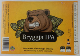 Bier Etiket (7m2), étiquette De Bière, Beer Label, Bryggja IPA Brouwerij Bryggja - Beer