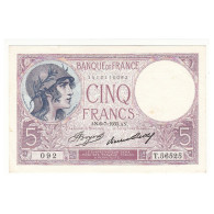 5 FRANCS VIOLET 06-07-1933  SPL+  Fayette 3.17 - 5 F 1917-1940 ''Violet''