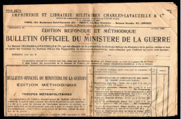 Charles Lavauzelle - édition Refondu Et Méthodique Du Bulletin Officiel Du Ministère De La Guerre Oct/1931 - 1900 – 1949