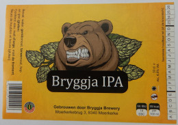 Bier Etiket (7m3), étiquette De Bière, Beer Label, Bryggja IPA Brouwerij Bryggja - Birra