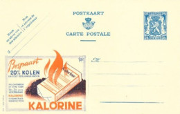 BELGIUM PPS 50C BLUE "SCEAU D'ETAT" SBEP PUBLIBEL 515 KALORINE UNUSED - Werbepostkarten