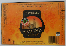 Bier Etiket (7m5), étiquette De Bière, Beer Label, Bryggja Amuse Brouwerij Bryggja - Birra