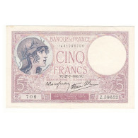 5 FRANCS VIOLET 27-07-1939 SUP Fayette 4.3 - 5 F 1917-1940 ''Violet''