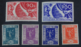 EXPOSITION INTERNATIONALE De PARIS 1937 YT N°322 à 327 NEUF* Ou (*) - Unused Stamps