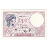 5 FRANCS VIOLET 14-09-1939  NEUF Fayette 4.8 - 5 F 1917-1940 ''Violet''