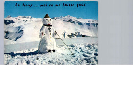 Bonhomme De Neige à Ski - Sport Invernali