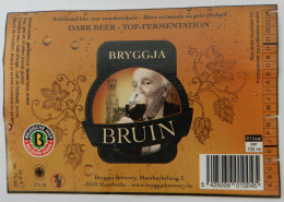 Bier Etiket (7n3), étiquette De Bière, Beer Label, Bryggja Bruin Brouwerij Bryggja - Bière