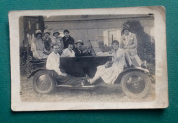 CARTE PHOTO AUTOMOBILE Voiture Photographie Groupa Femmes Mode Années 20 - Other & Unclassified