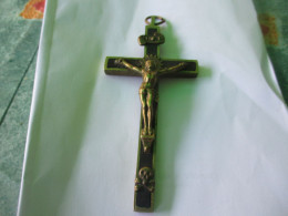 Croix D’aumônier Militaire Allemand Ww1 Cœur Sacré De Jésus En Laiton Et Bois , Bien Lire Les Consignes - 1914-18