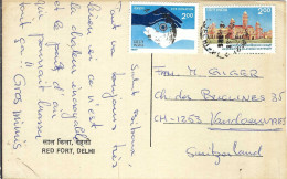 INDE Ca.1986: CP Ill. Pour Vandoeuvres (Suisse) - Lettres & Documents