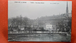 CPA (75) Crue De La Seine.1910.Paris. Pont St Michel .   (7A.714) - Paris Flood, 1910