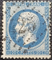 N°22a. Napoléon 20c Bleu Foncé. Oblitéré Losange G.C. N°425 Bellegarde (Bellegarde-du-Loiret) - 1862 Napoleon III