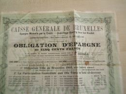 Ancienne Obligation1905 CAISSE GENERALE DE BRUXELLES - Otros & Sin Clasificación