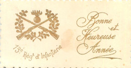 080524B - CARTE MILITARIA 13 ème Régiment D'Infanterie - BONNE ANNEE 1935 - Dokumente