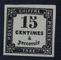 TAXE CARREE N°3 15c Noir NEUF* - 1859-1959 Mint/hinged