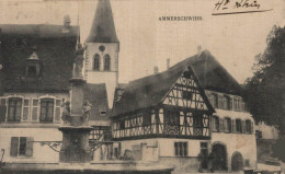 68 AMMERSCHWIHR LA FONTAINE MAISONS TYPIQUES ET CLOCHER DE L'EGLISE - Otros & Sin Clasificación