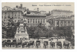 CPA ITALIE GENOVA Plazza Acquaverde Monumento C. Colombo - Genova