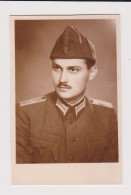 Ww2 Bulgaria Bulgarian Military Officer With Uniform, Portrait, Vintage Orig Photo 5.7x8.7cm. (55435) - Krieg, Militär