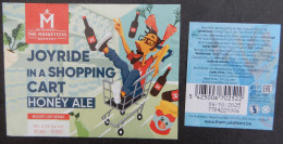 Bier Etiket (7p3), étiquette De Bière, Beer Label, Joyride In A Shopping Cart Brouwerij The Musketeers - Birra