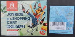 Bier Etiket (7p4), étiquette De Bière, Beer Label, Joyride In A Shopping Cart Brouwerij The Musketeers - Bier