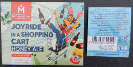 Bier Etiket (7p5), étiquette De Bière, Beer Label, Joyride In A Shopping Cart Brouwerij The Musketeers - Cerveza