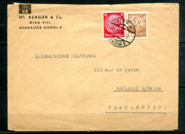 AUTRICHE - 16.IV.38 - WIEN - Affranchissement Mixte Sur Lettre Commerciale Pour BOULOGNE Sur SEINE - Storia Postale