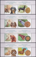 2024, Romania, Association Of Hunters And Anglers, Birds, Dogs, Foxes, Hunting, 4 Stamps+Label, MNH(**), LPMP 2457 - Unused Stamps