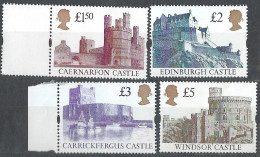 GB 1992 QEII High Values £1.50, £3.00 UMM, £2.00, £5.00 MM - Nuevos