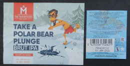 Bier Etiket (7p7a), étiquette De Bière, Beer Label, Take A Polar Bear Plunge Brouwerij The Musketeers - Beer
