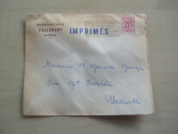 Ancienne Enveloppe 1954 CHOCOLATERIE CALLEBAUT à Wieze - Sonstige & Ohne Zuordnung